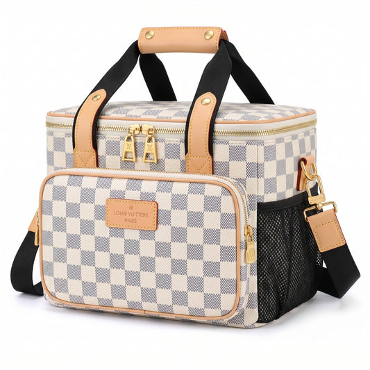 The Nomad Lunch Bag – Ivory Check